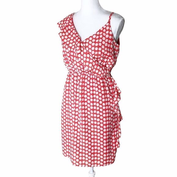 Collective Concepts Orange Polka Dot Dress Small - Picture 1 of 8
